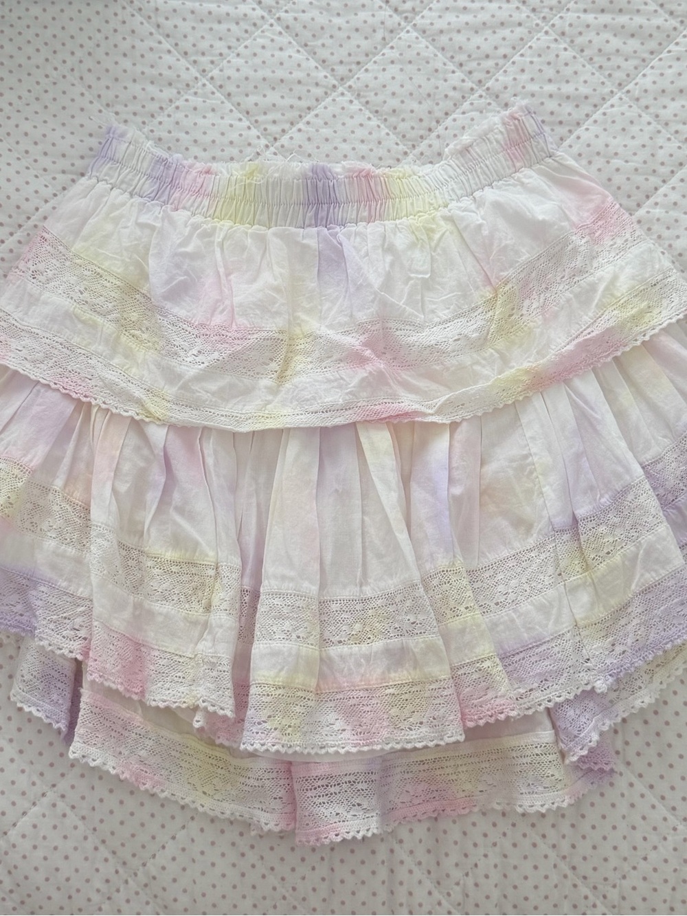 love shack fancy mini skirt size xs